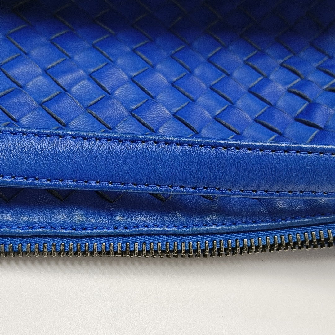 Lambskin Top Handle Bag Blue