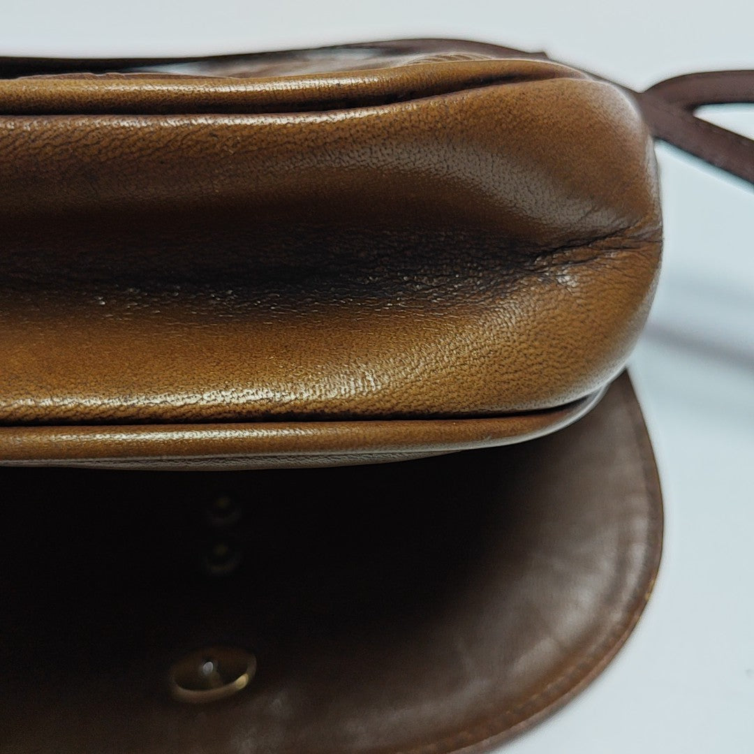 Calfskin Shoulder Bag Brown