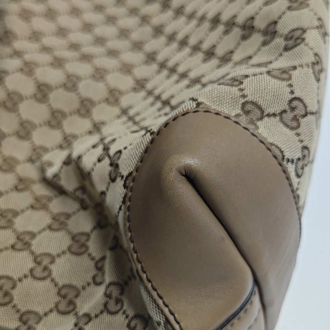 Monogram Canvas Tote Bag Medium Brown