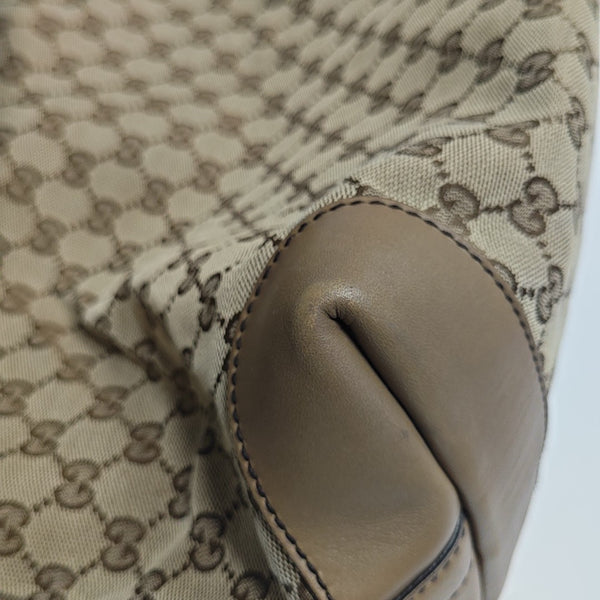 Monogram Canvas Tote Bag Medium Brown