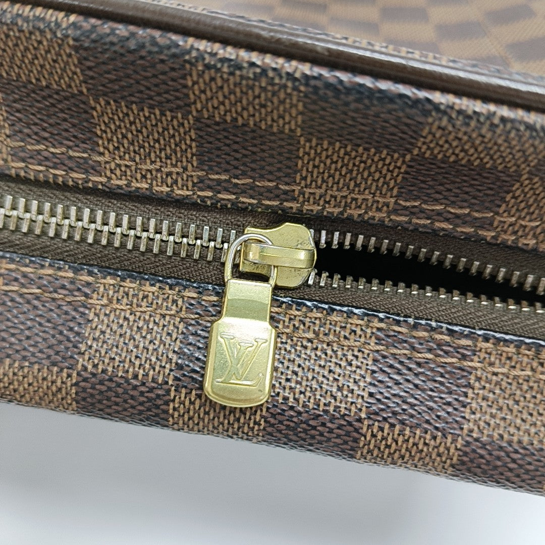 OLAV PM Damier Ebene Coated Canvas Brown