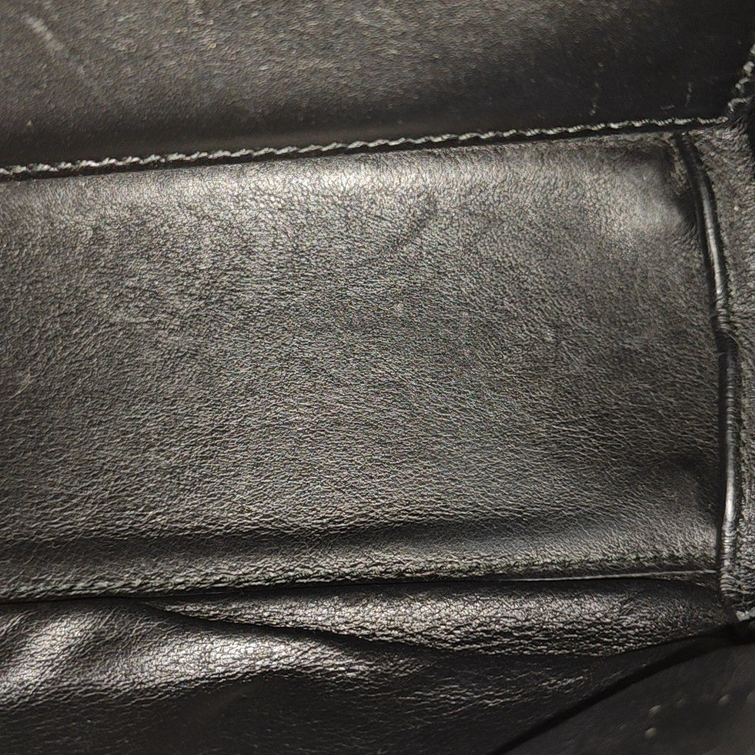 Calfskin Top Handle Bag Black