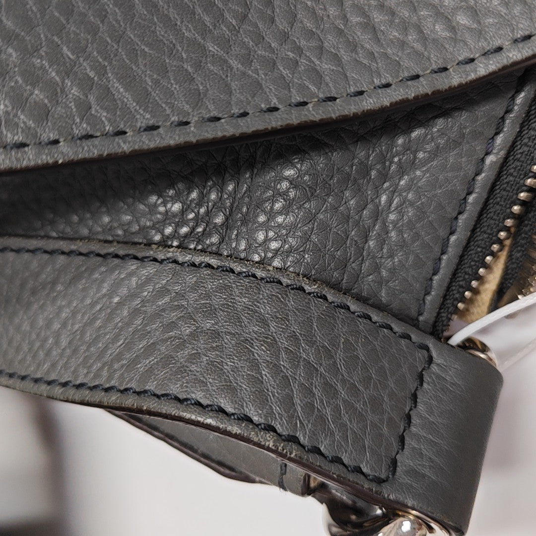 Calfskin Crossbody Bag Gray