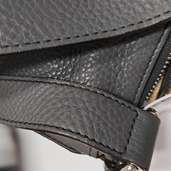 Calfskin Crossbody Bag Gray
