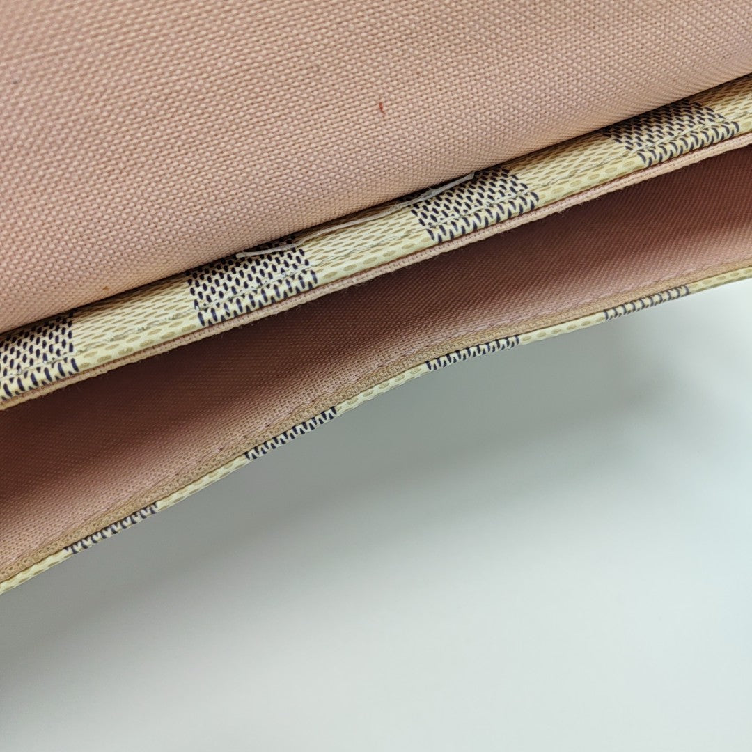 CROISETTE Damier Azur Coated Canvas White