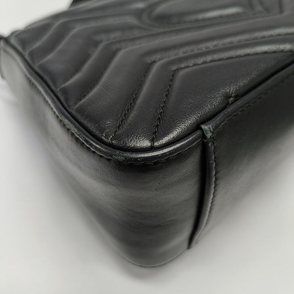 GG Marmont Mini Quilted Calfskin Black