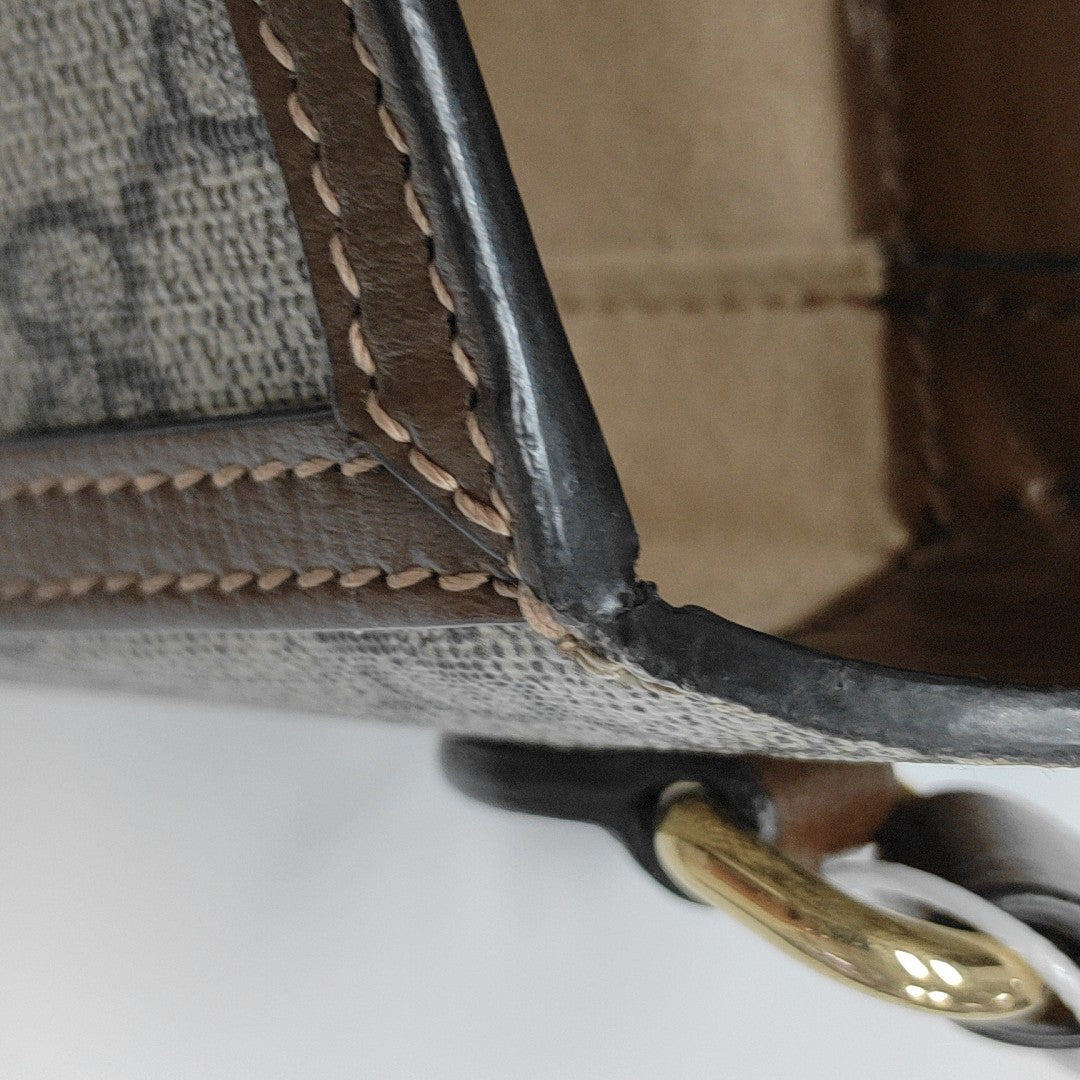 Horsebit 1955 Mini Monogram Coated Canvas Beige