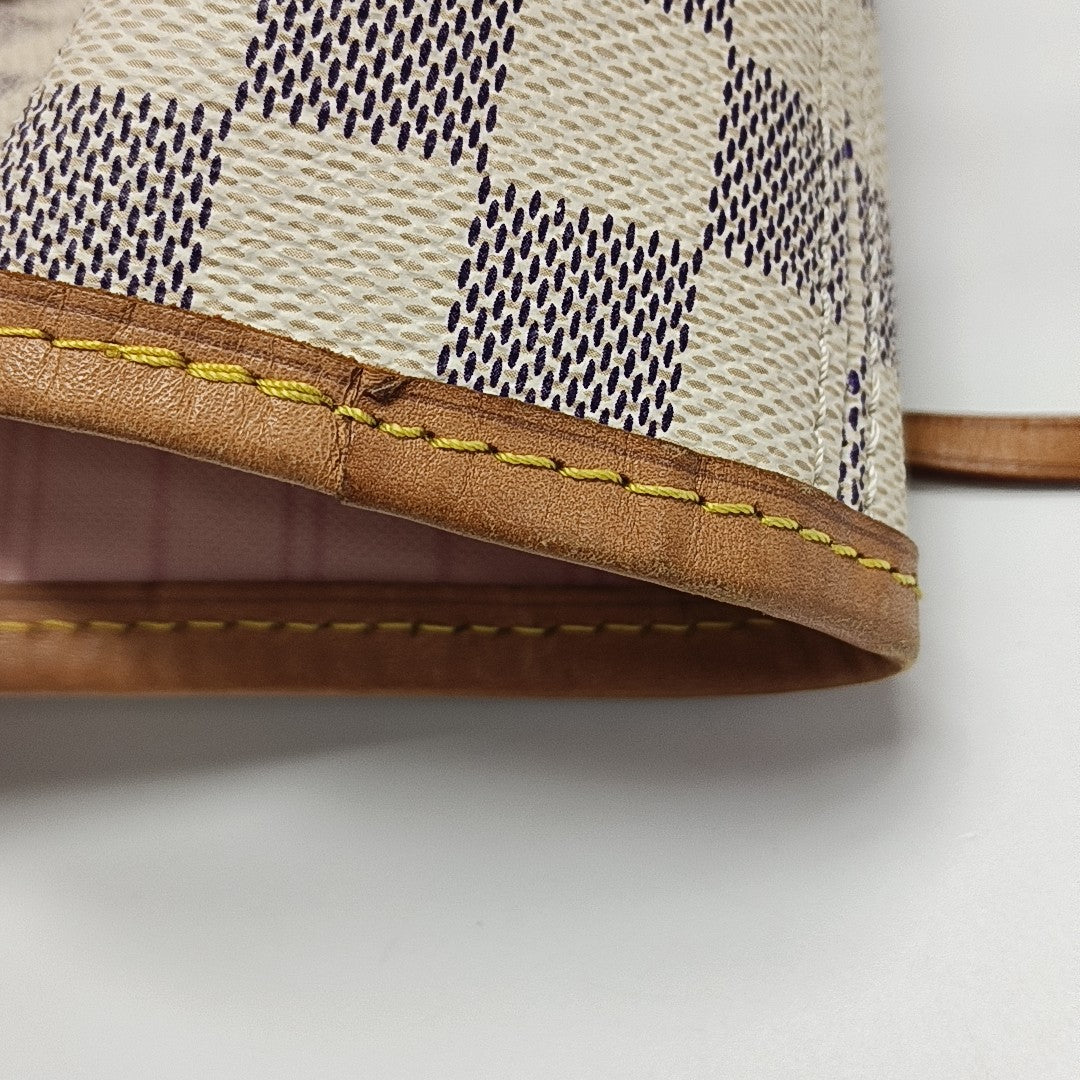 NEVERFULL MM Damier Azur Coated Canvas White