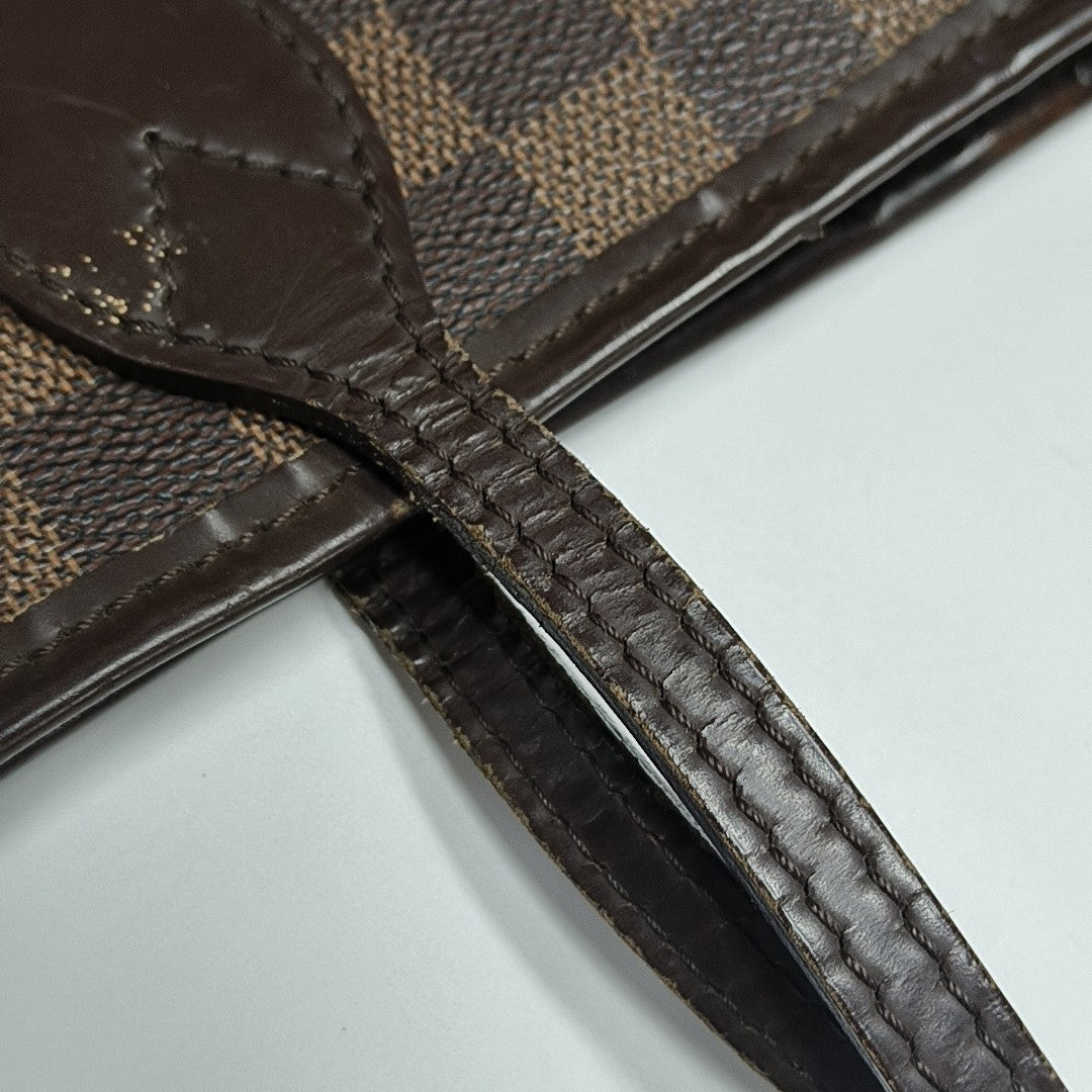 NEVERFULL GM Damier Ebene Coated Canvas Brown