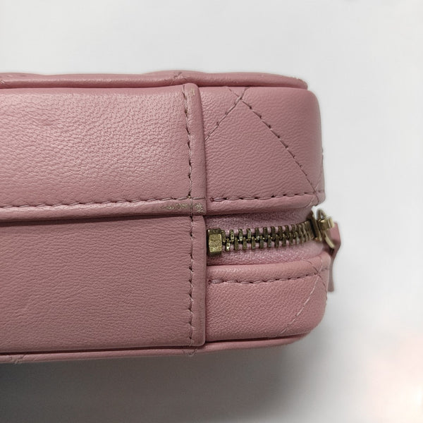 Quilted Lambskin Shoulder Bag Red