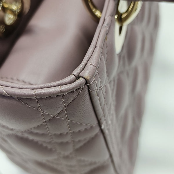 Lady Dior Medium Cannage Lambskin Pink