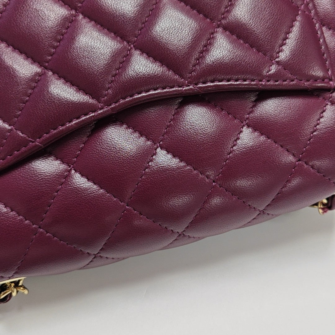 CLASSIC FLAP Mini Quilted Lambskin Purple