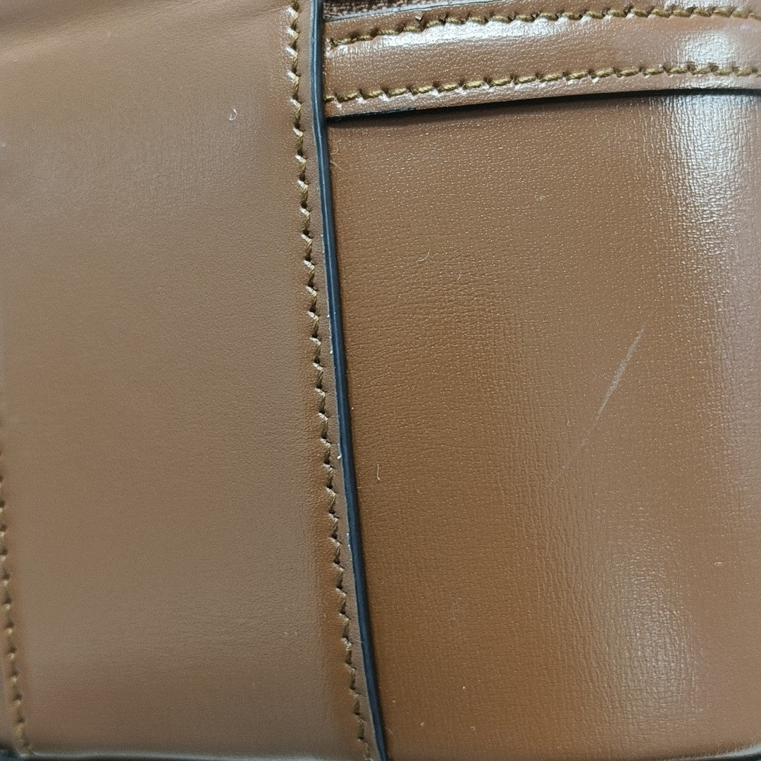 Calfskin Shoulder Bag Brown