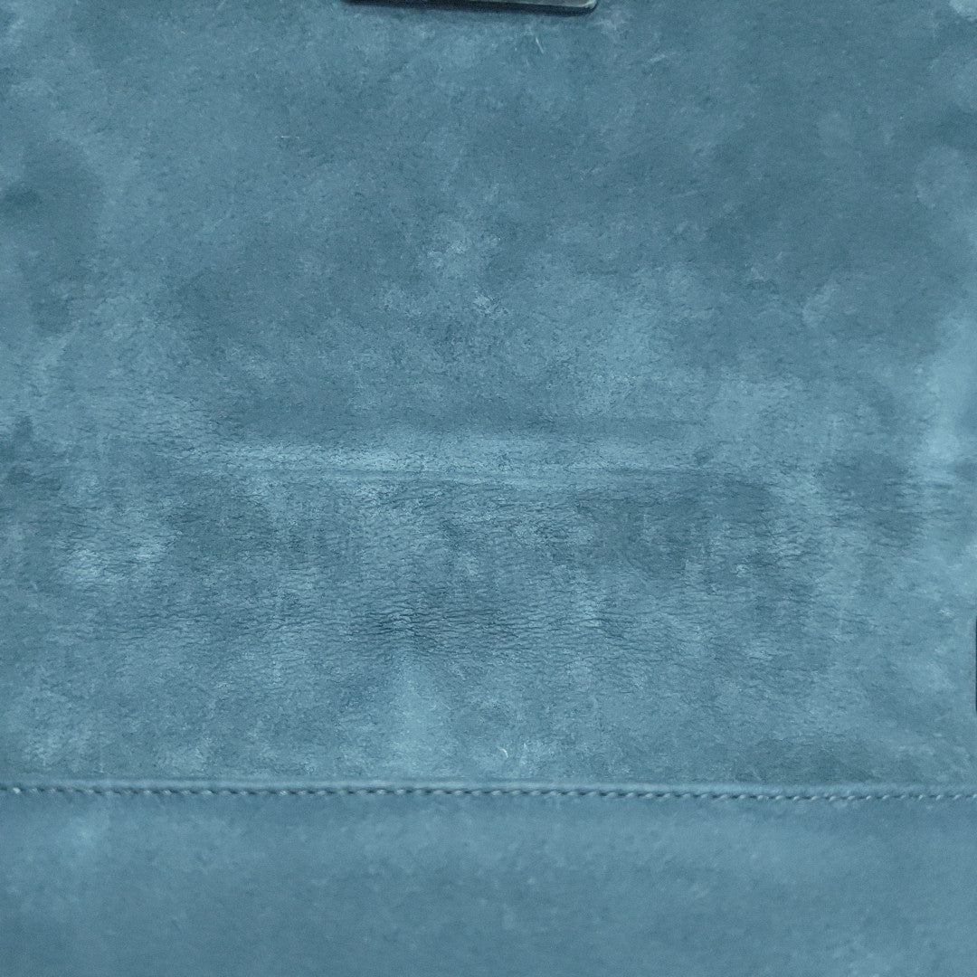 BOY CHANEL Medium Chevron Suede Blue