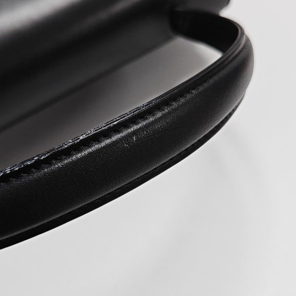 Calfskin Top Handle Bag Black