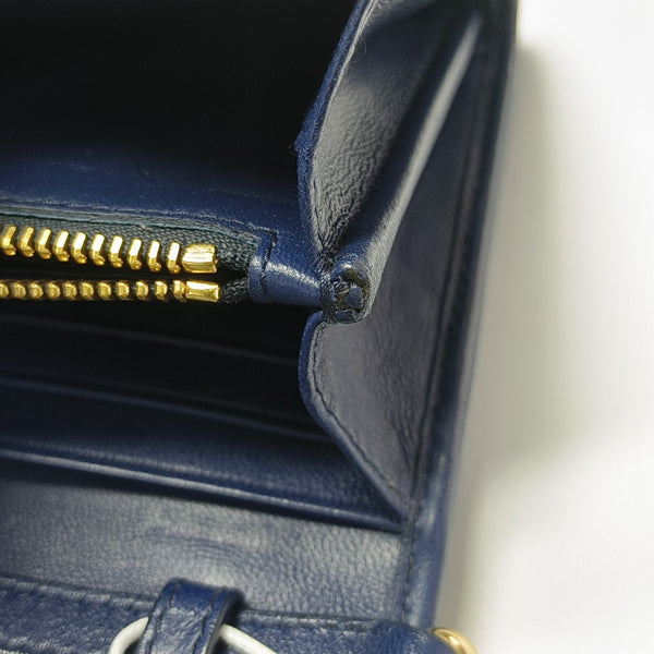 Quilted Lambskin Shoulder Bag Blue
