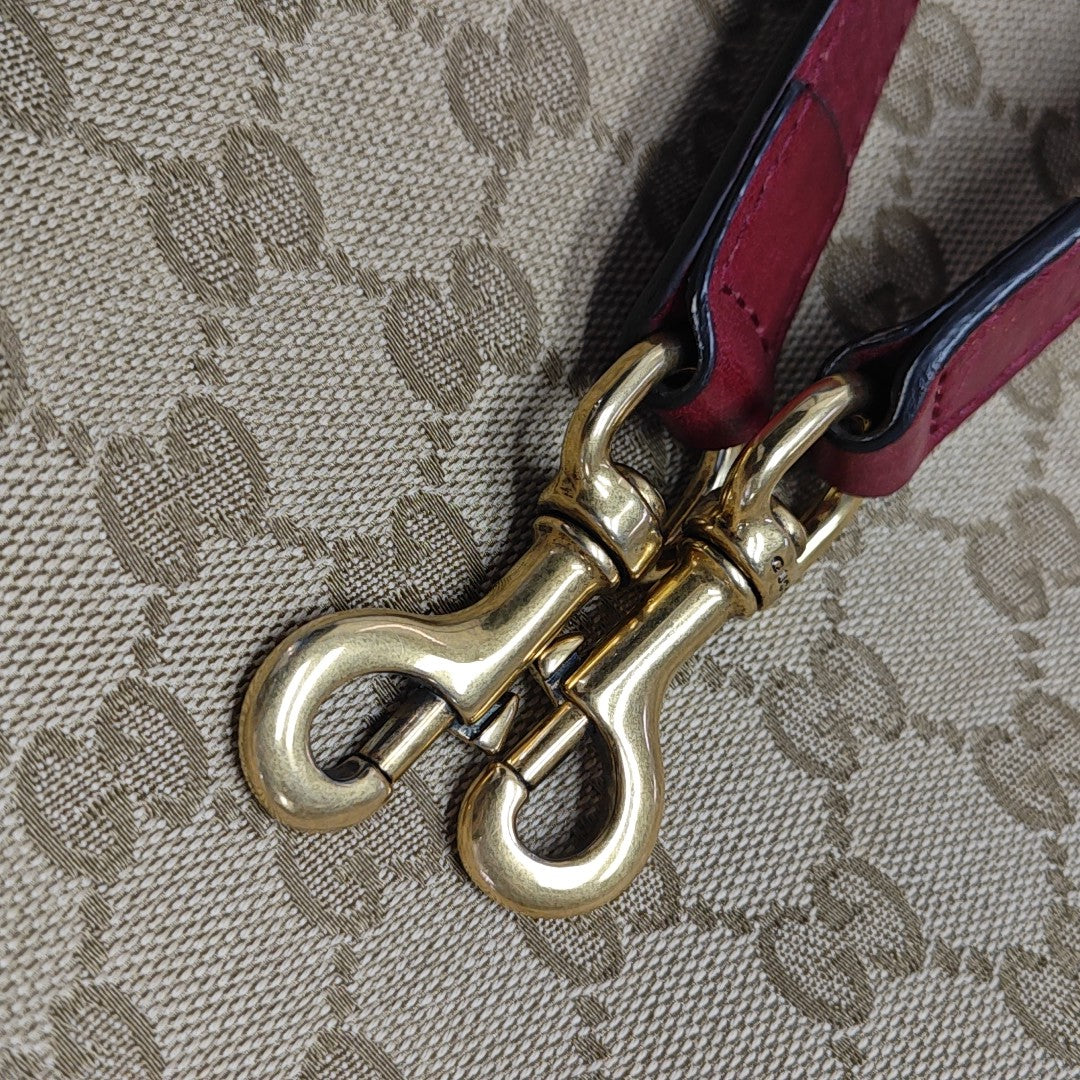 Monogram Canvas Shoulder Bag Beige