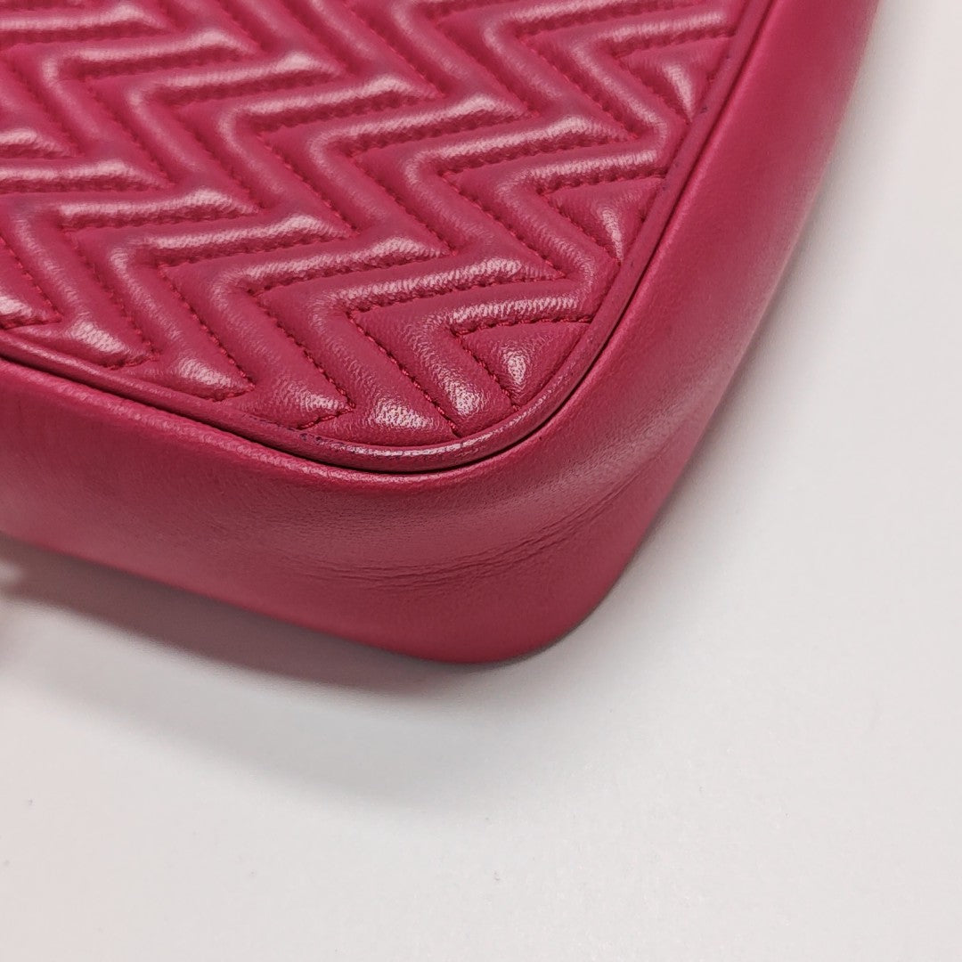 Quilted Lambskin Shoulder Bag Red