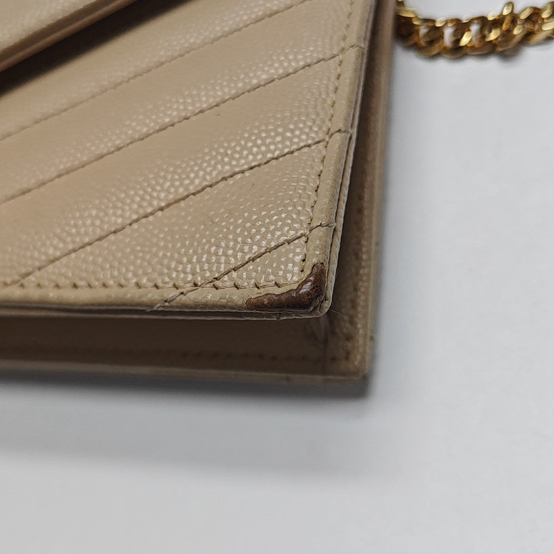 MONOGRAM WOC Chevron Calfskin Beige