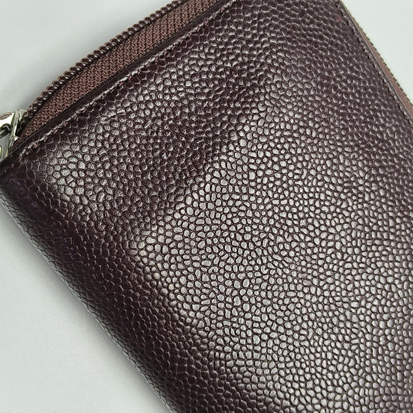 Grained Calfskin Wallet Red