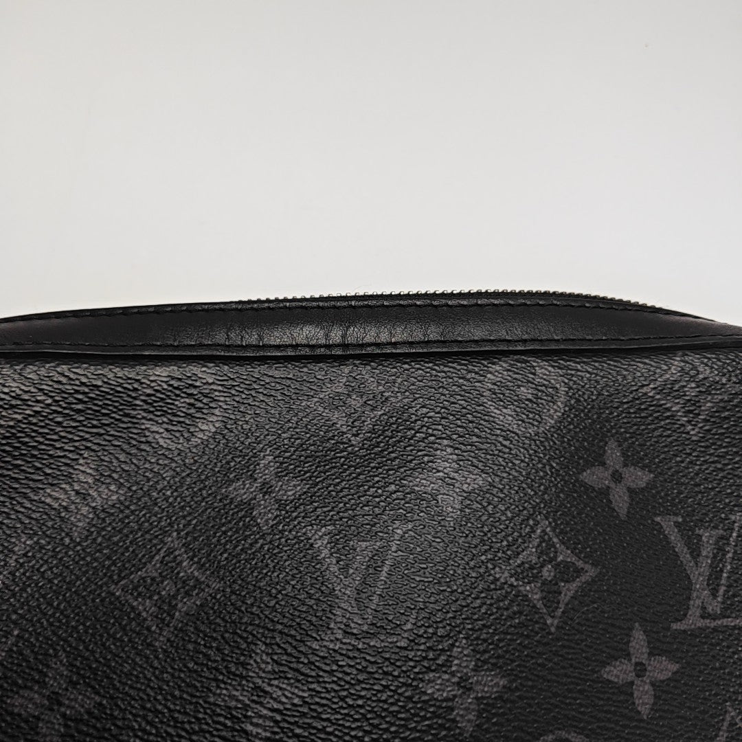 TRIO Monogram Coated Canvas Gray