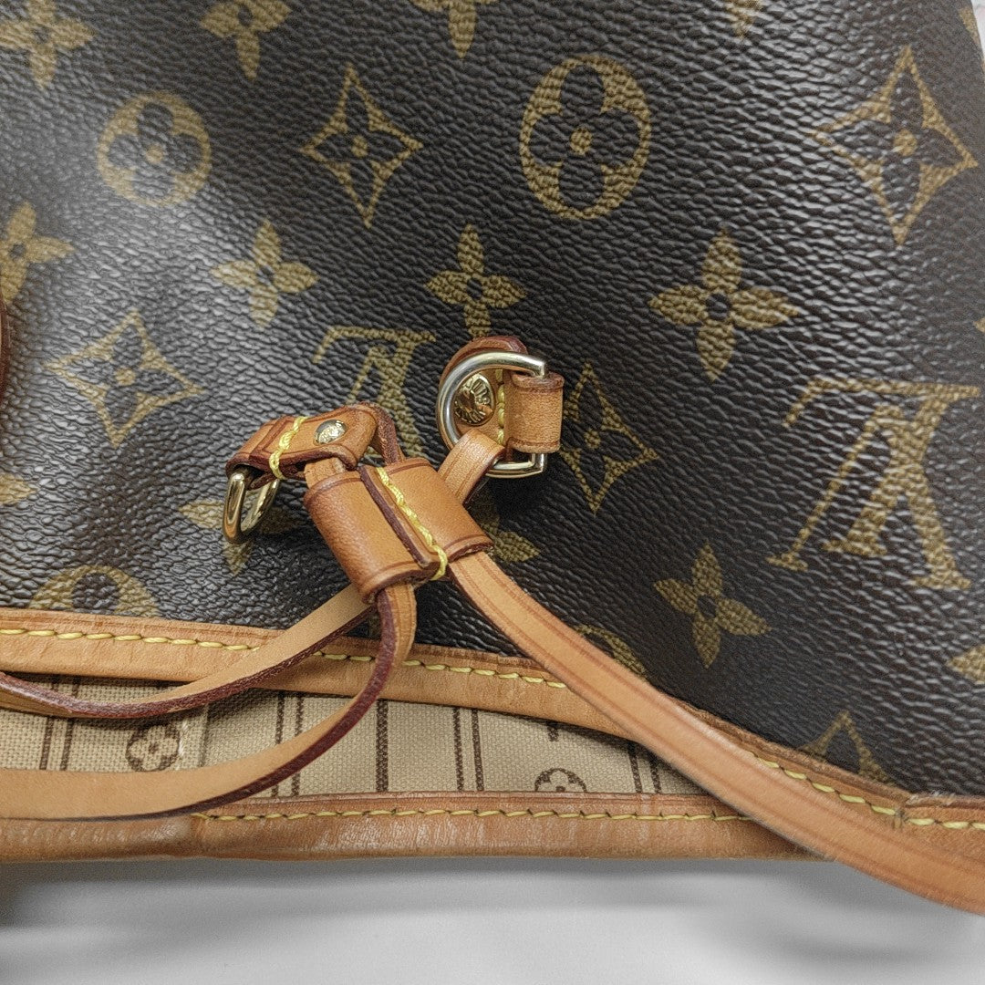 NEVERFULL GM Monogram Coated Canvas Brown