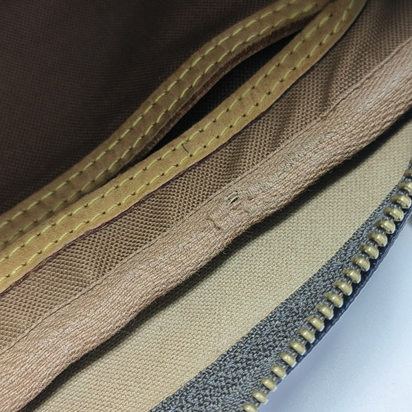 MONTORGUEI Monogram Coated Canvas Brown