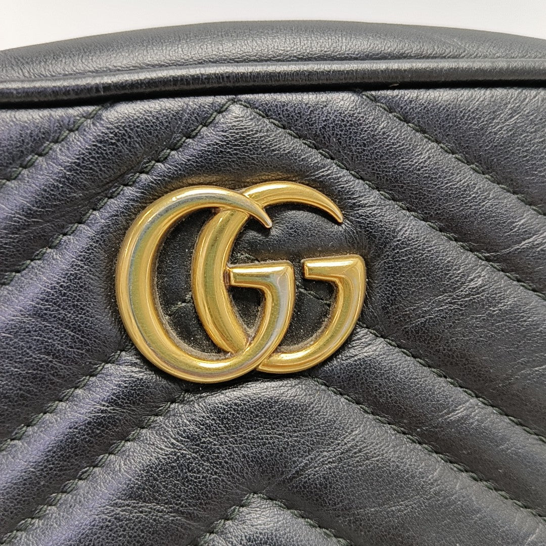 GG Marmont Mini Quilted Calfskin Black
