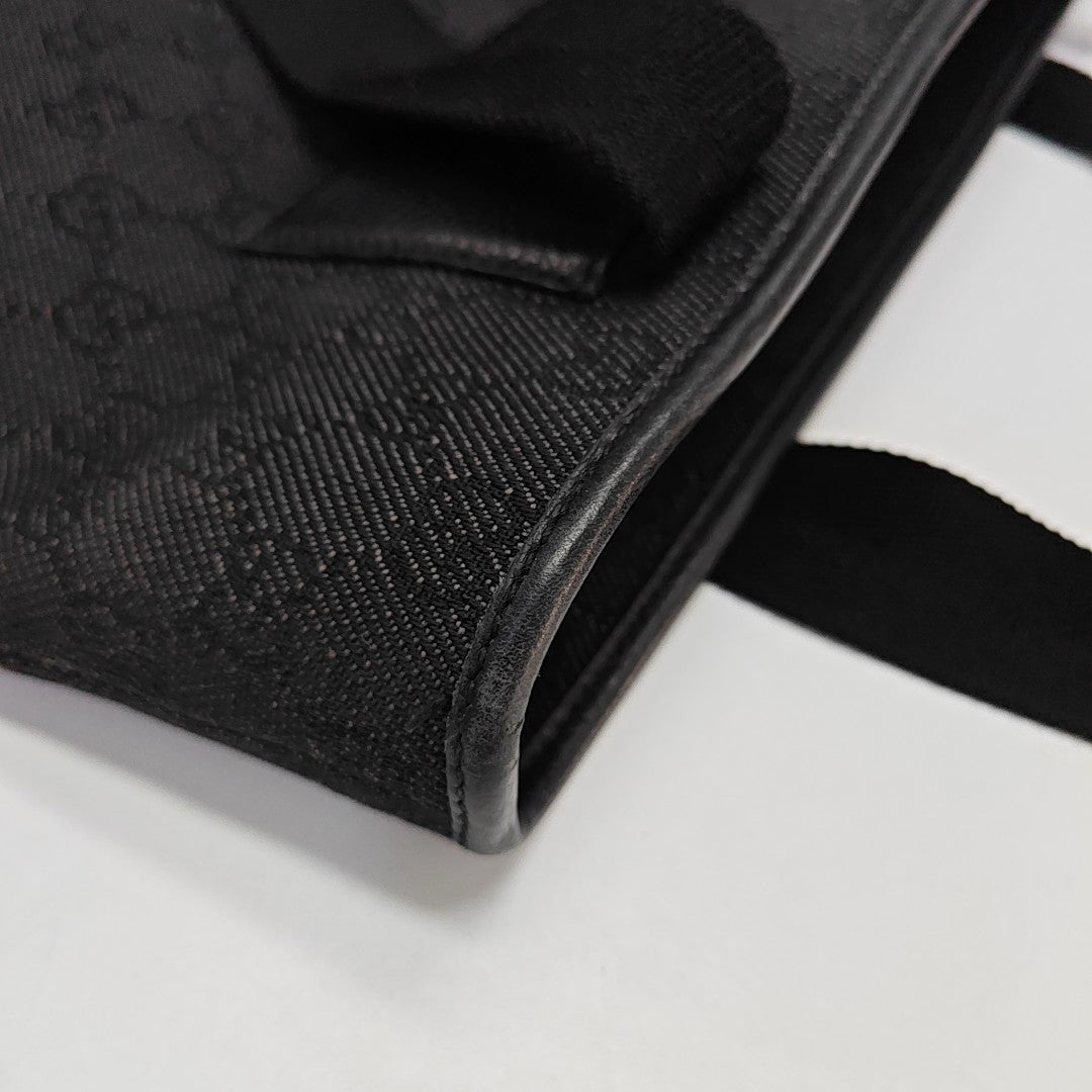 Monogram Canvas Tote Bag Black