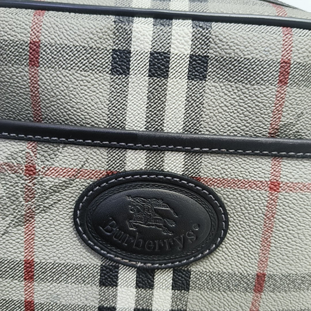Coated Canvas Shoulder Bag Gray