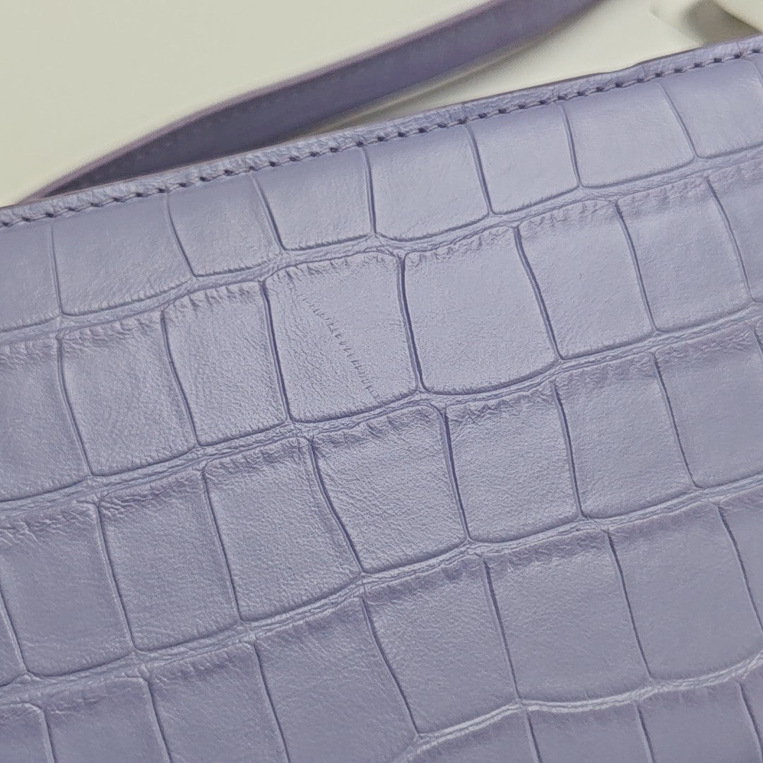 Calfskin Shoulder Bag Purple