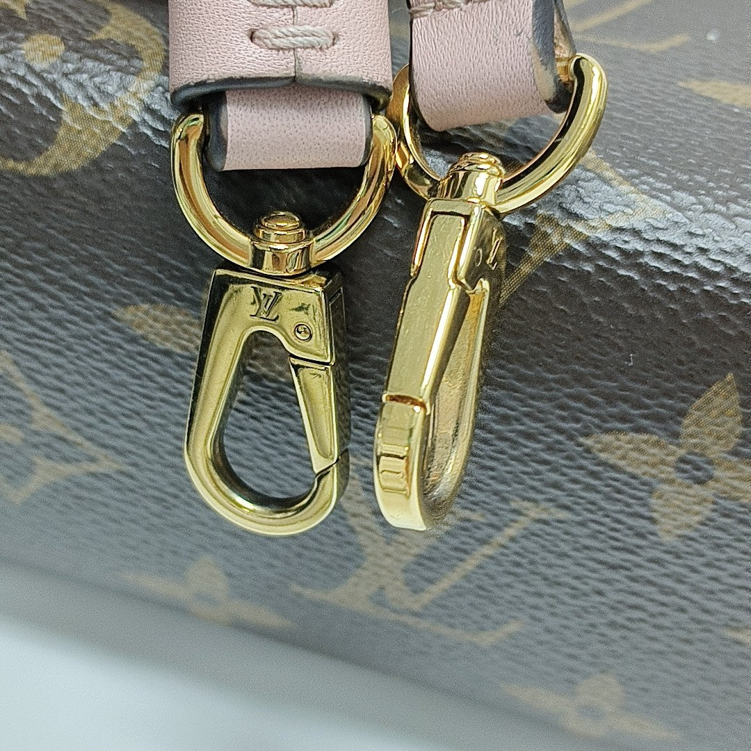 LOCKY BB Monogram Coated Canvas Pink