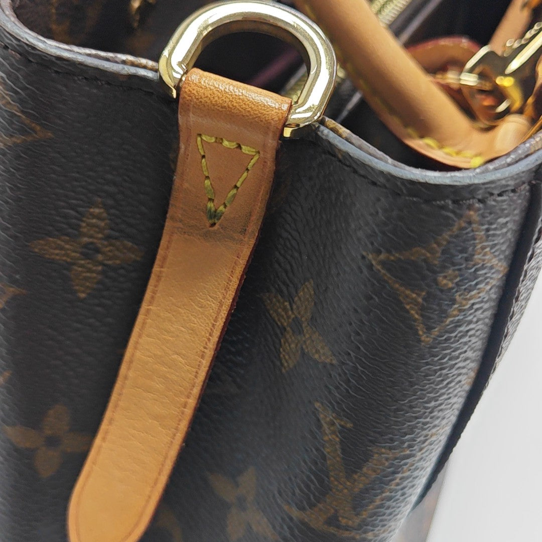 MONTAIGNE BB Monogram Coated Canvas Brown