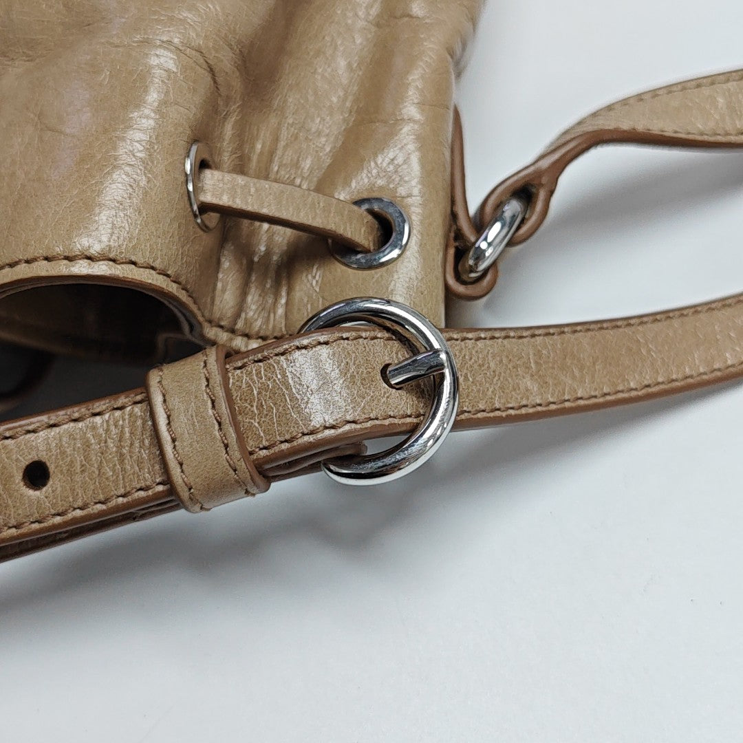 Calfskin Bucket Bag Brown