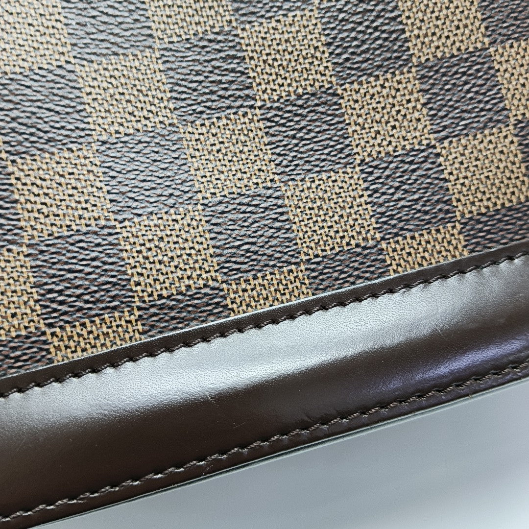 ALMA BB Damier Ebene Coated Canvas Brown
