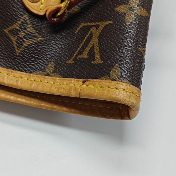 NEVERFULL MM Monogram Coated Canvas Brown