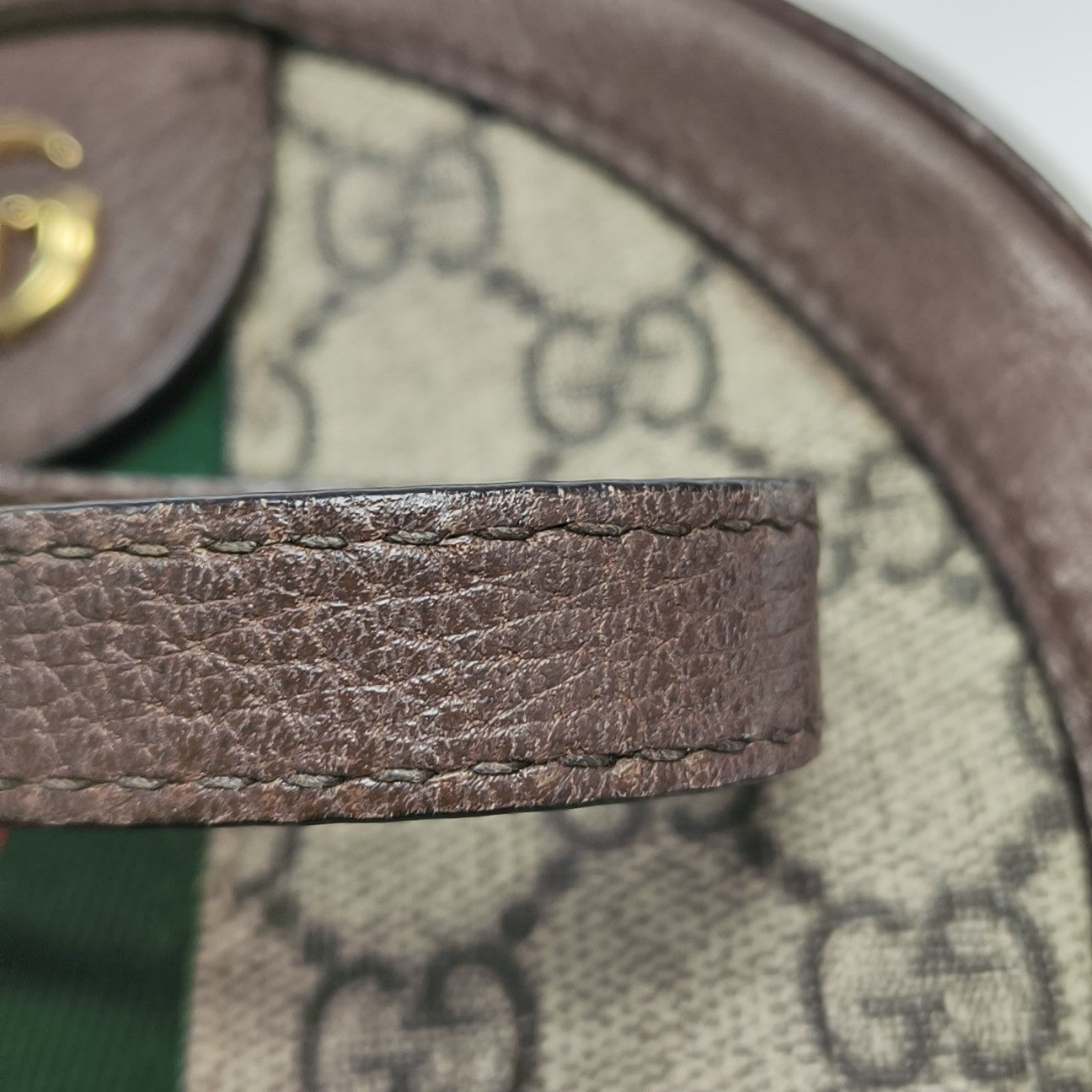 Ophidia Mini Monogram Coated Canvas Beige