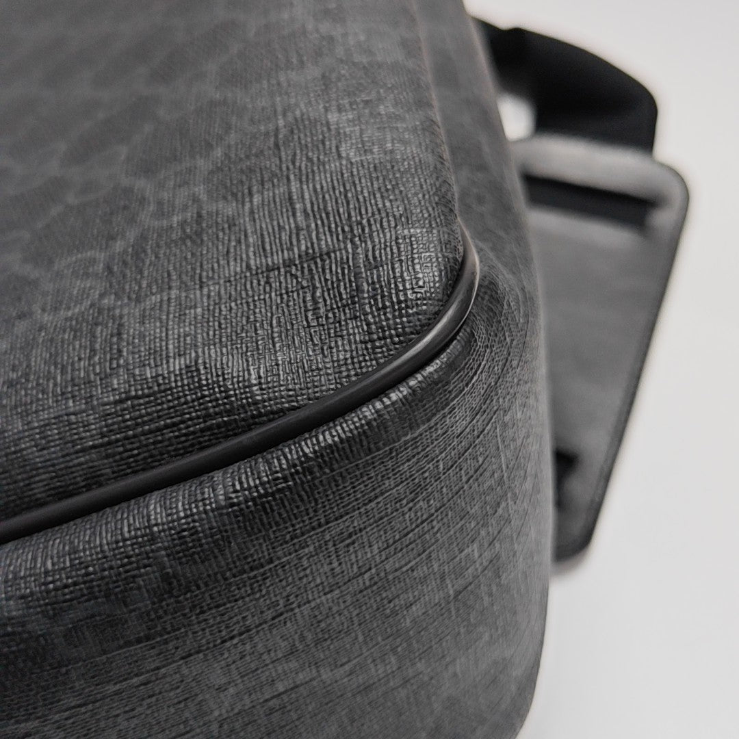 Monogram Coated Canvas Shoulder Bag Black