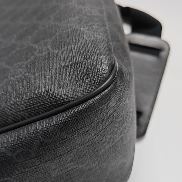 Monogram Coated Canvas Shoulder Bag Black