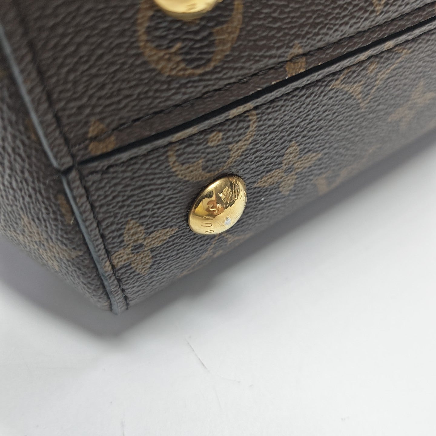 CLUNY MM Monogram Coated Canvas Brown