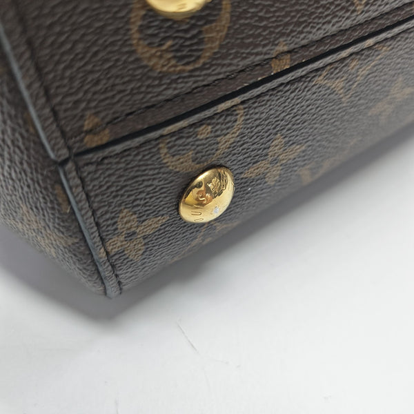 CLUNY MM Monogram Coated Canvas Brown