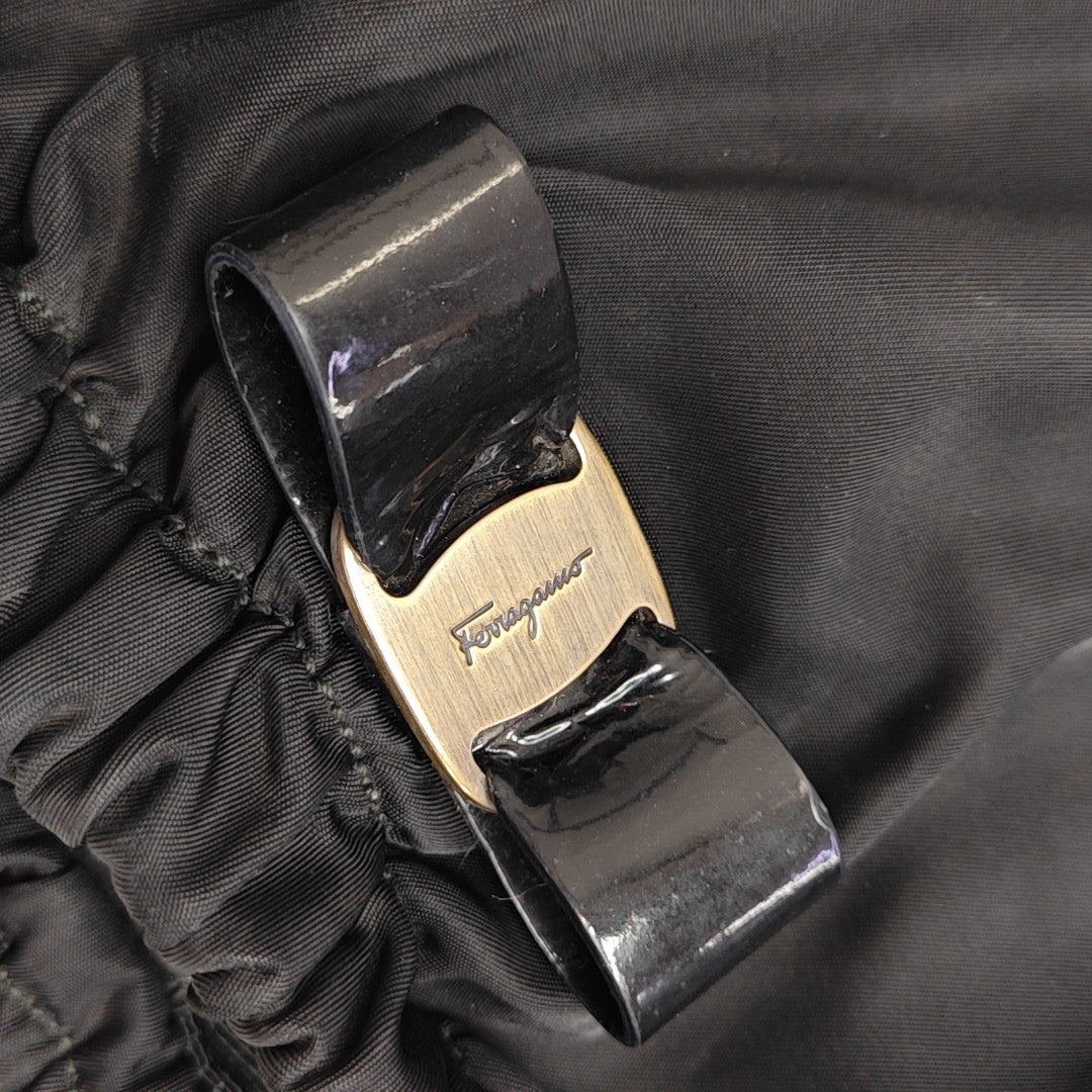 Fabric Top Handle Bag Black