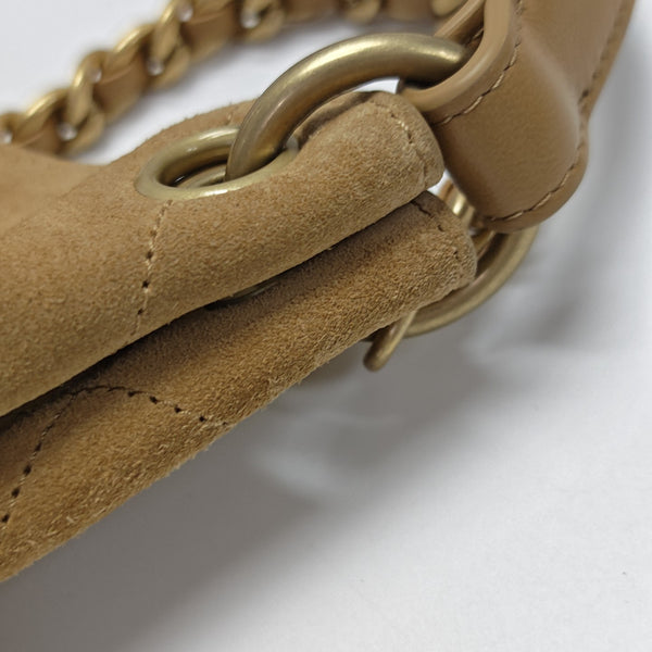 HOBO Quilted Suede Beige