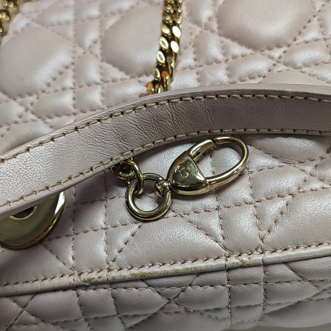 Lady Dior Mini Cannage Lambskin Pink