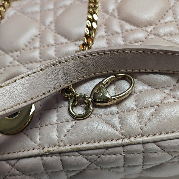 Lady Dior Mini Cannage Lambskin Pink