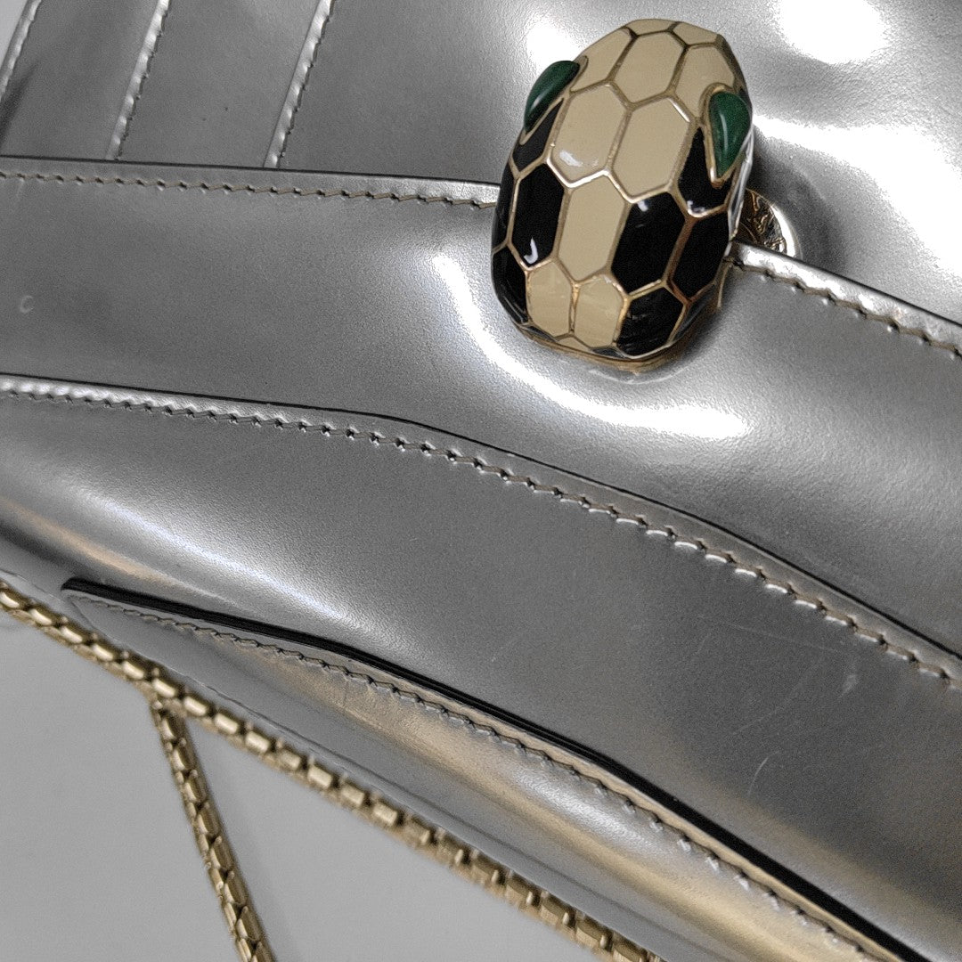 SERPENTI FOREVER Medium Calfskin Silver