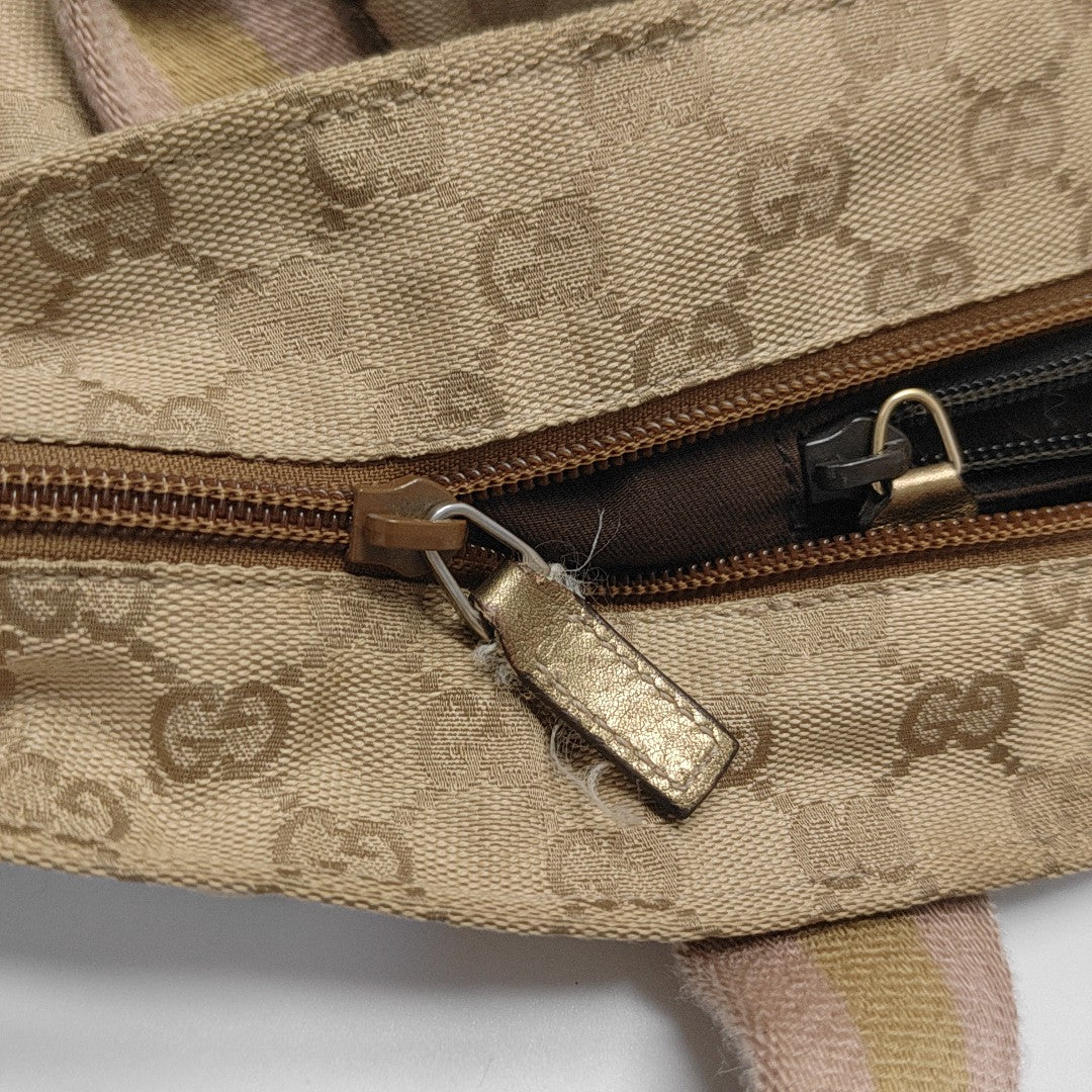Monogram Canvas Tote Bag Beige