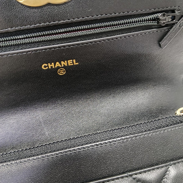 CHANEL 19 WOC Quilted Lambskin Gray