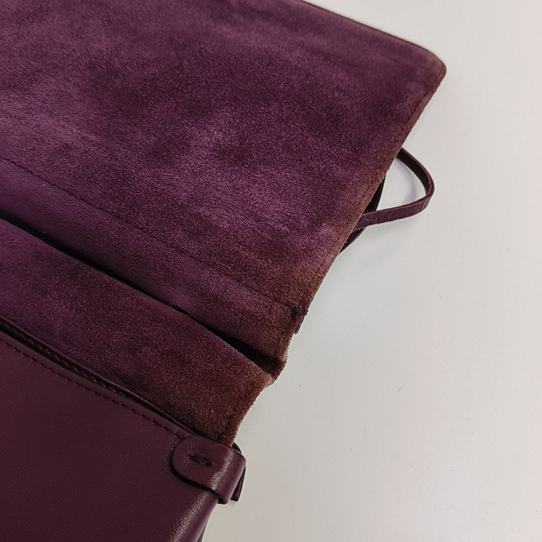 Calfskin Shoulder Bag Purple
