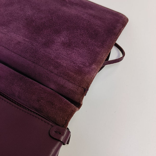 Calfskin Shoulder Bag Purple